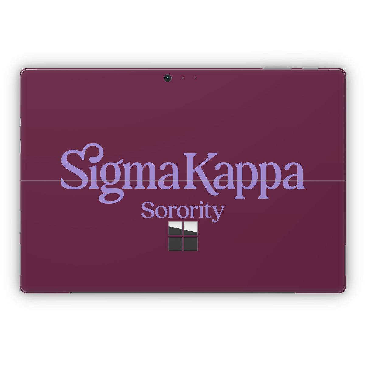Sigma Kappa Sorority Logo Legacy Lavender on Mary Maroon - Microsoft Surface Pro Skin
