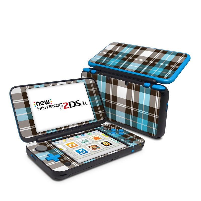 Turquoise Plaid - Nintendo 2DS XL Skin