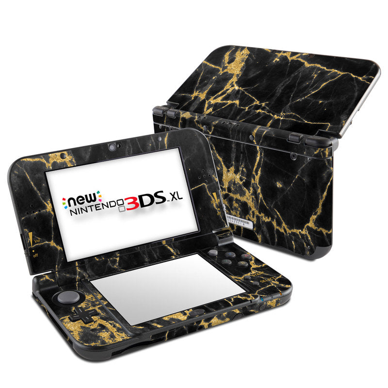 Black Gold Marble - Nintendo New 3DS XL Skin