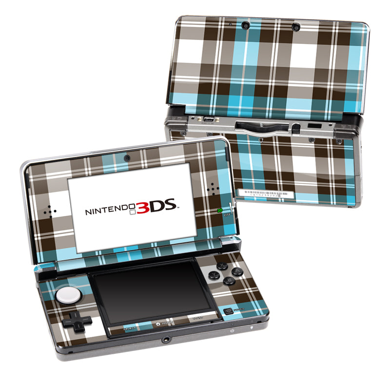 Turquoise Plaid - Nintendo 3DS Skin