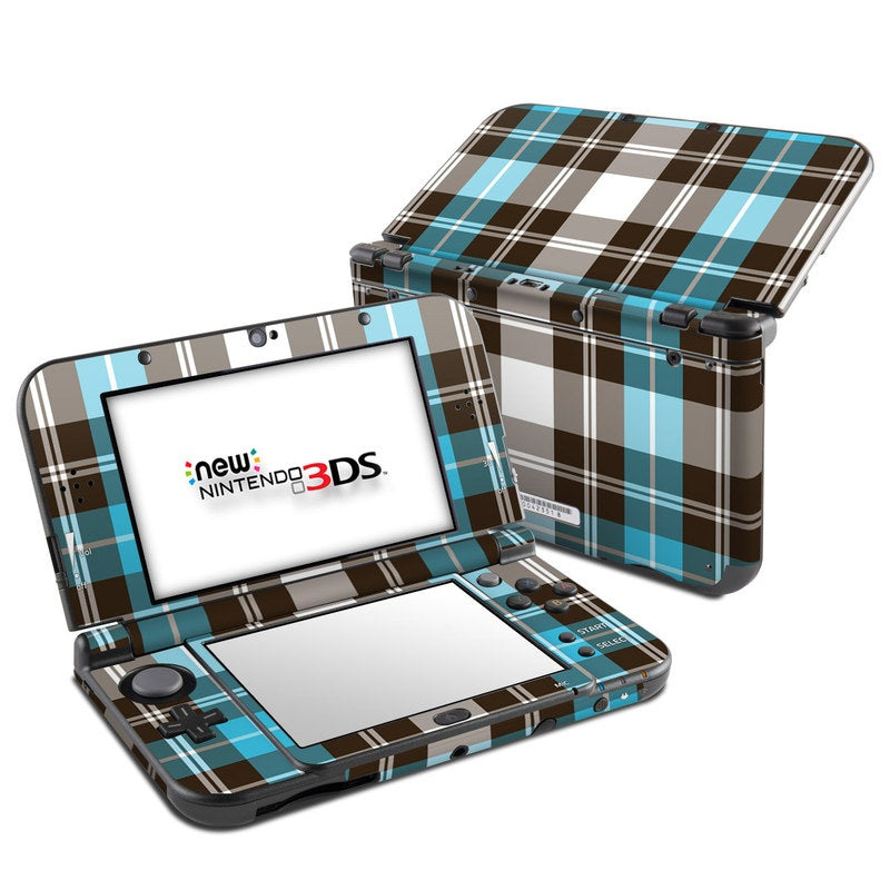 Turquoise Plaid - Nintendo 3DS LL Skin