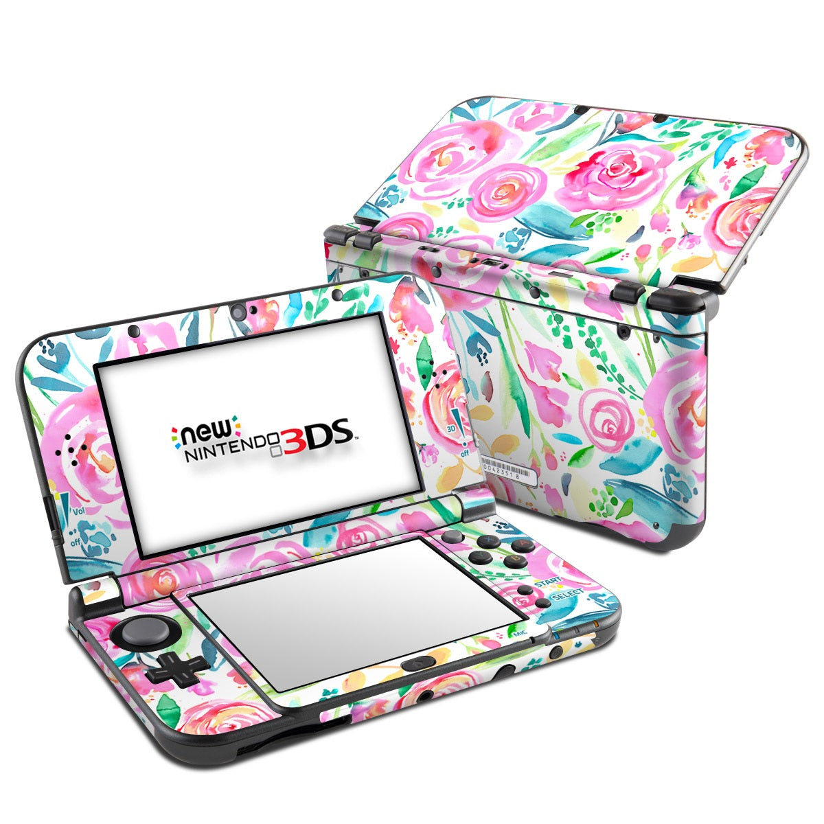 Watercolor Roses - Nintendo 3DS LL Skin