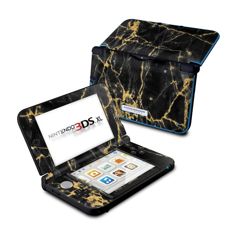 Black Gold Marble - Nintendo 3DS XL Skin