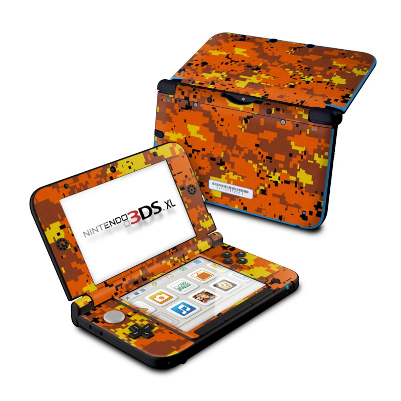 Digital Orange Camo - Nintendo 3DS XL Skin
