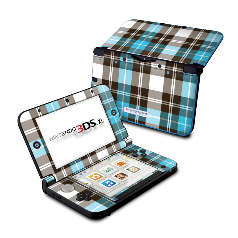 Turquoise Plaid - Nintendo 3DS XL Skin