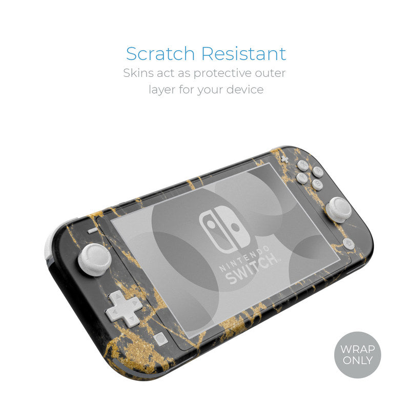 Black Gold Marble - Nintendo Switch Lite Skin