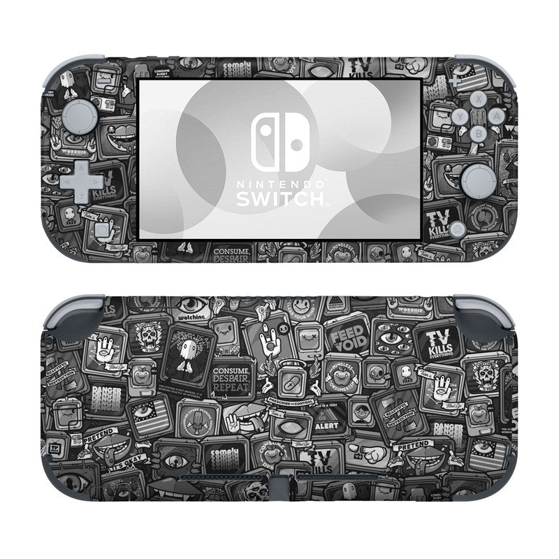 Distraction Tactic B&W - Nintendo Switch Lite Skin