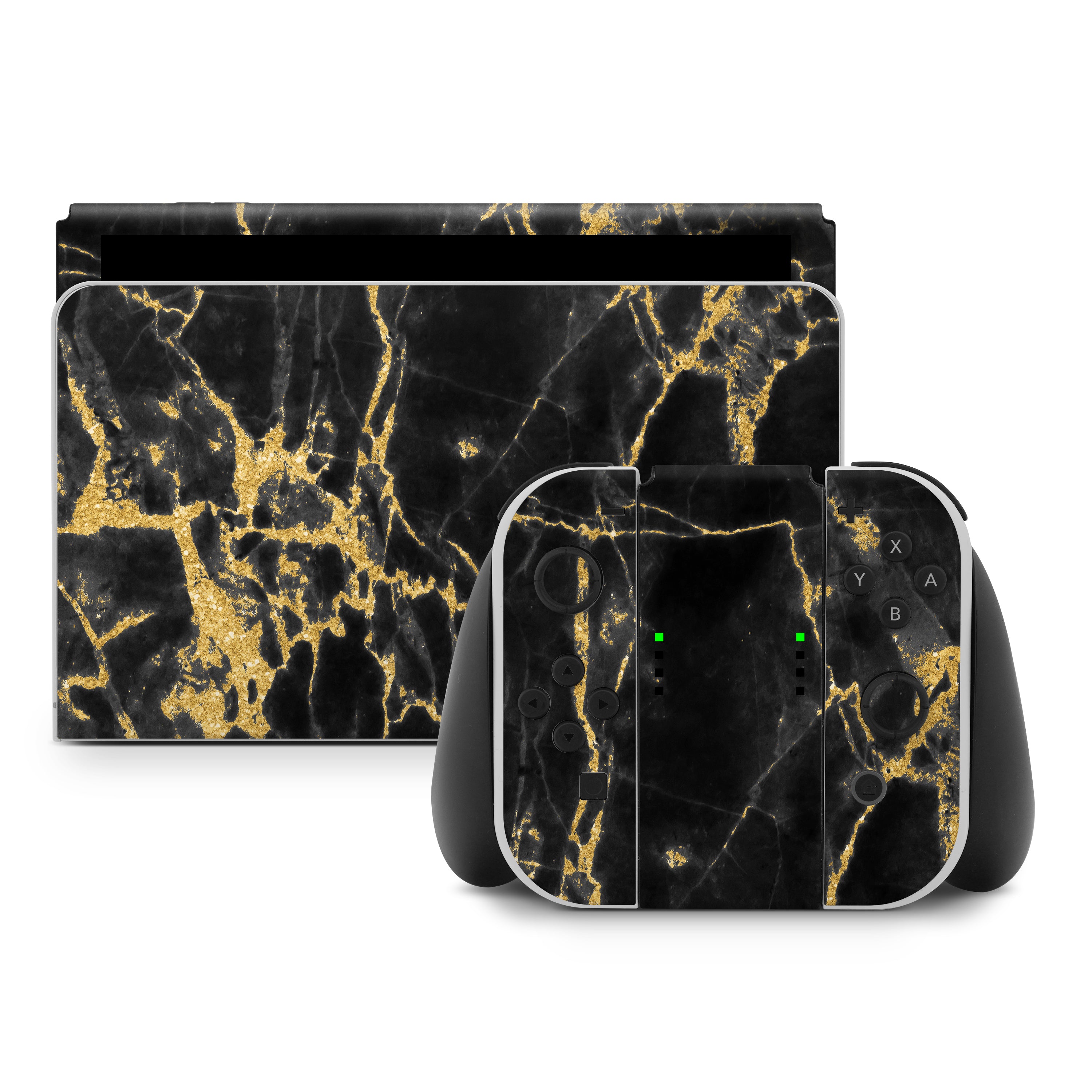 Black Gold Marble - Nintendo Switch Skin