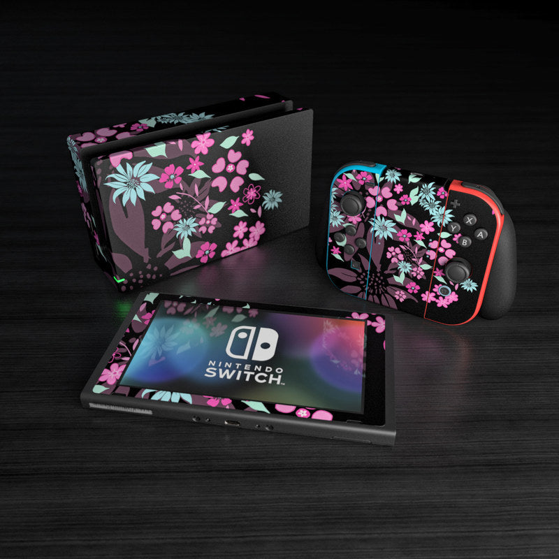 Dark Flowers - Nintendo Switch Skin