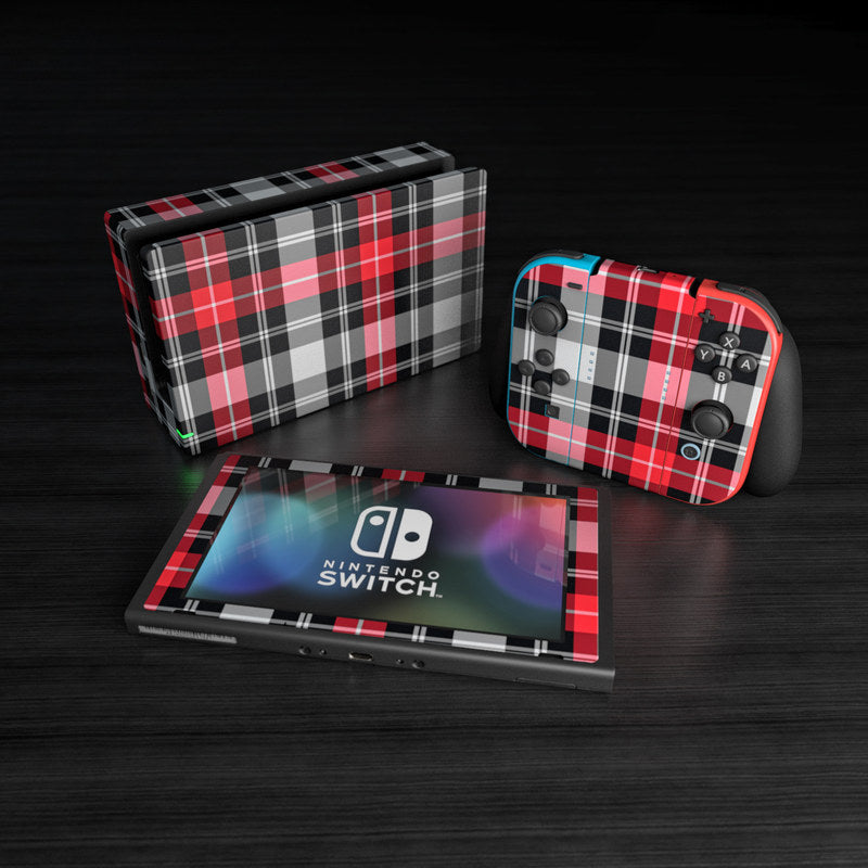Red Plaid - Nintendo Switch Skin