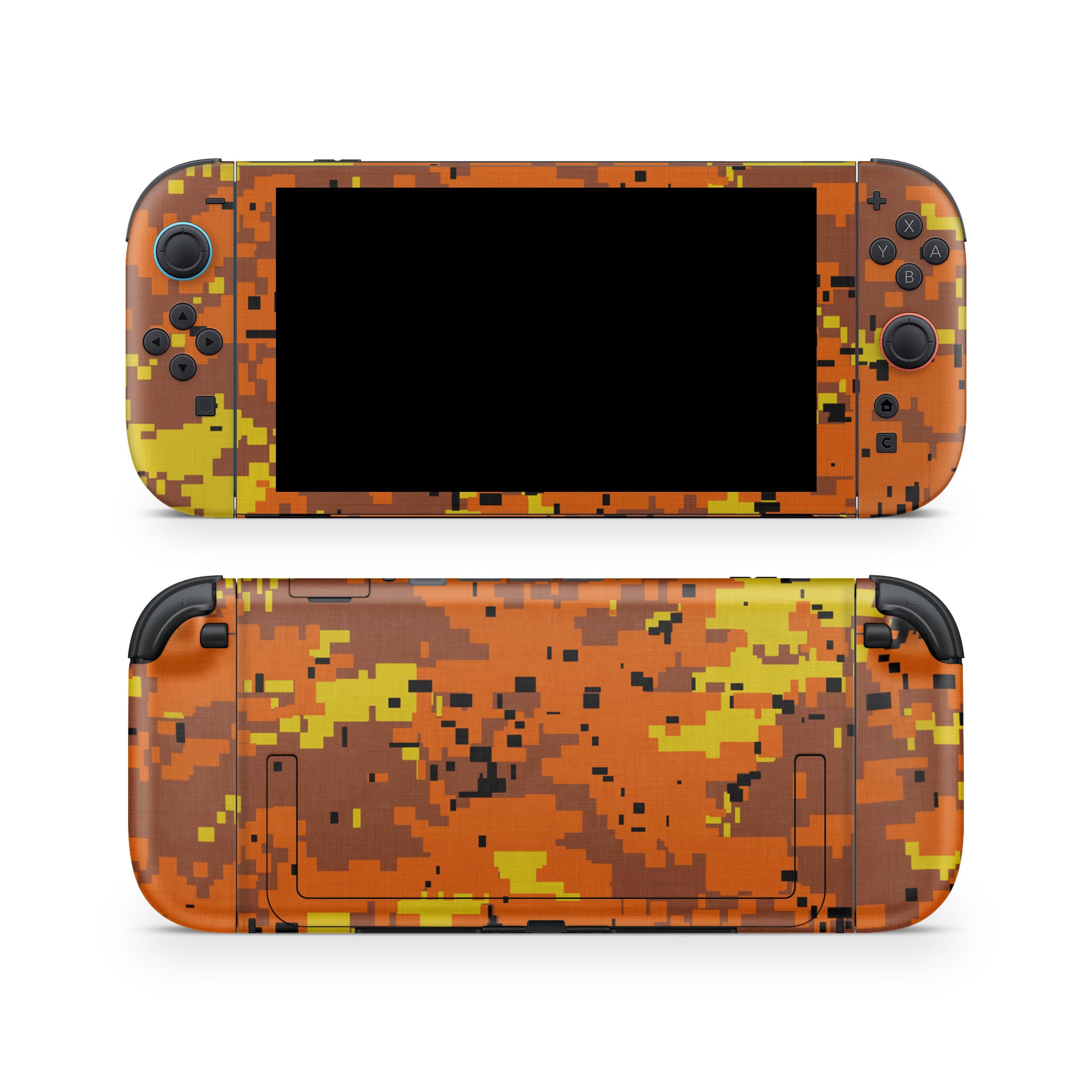 Digital Orange Camo - Nintendo Switch 2 Skin