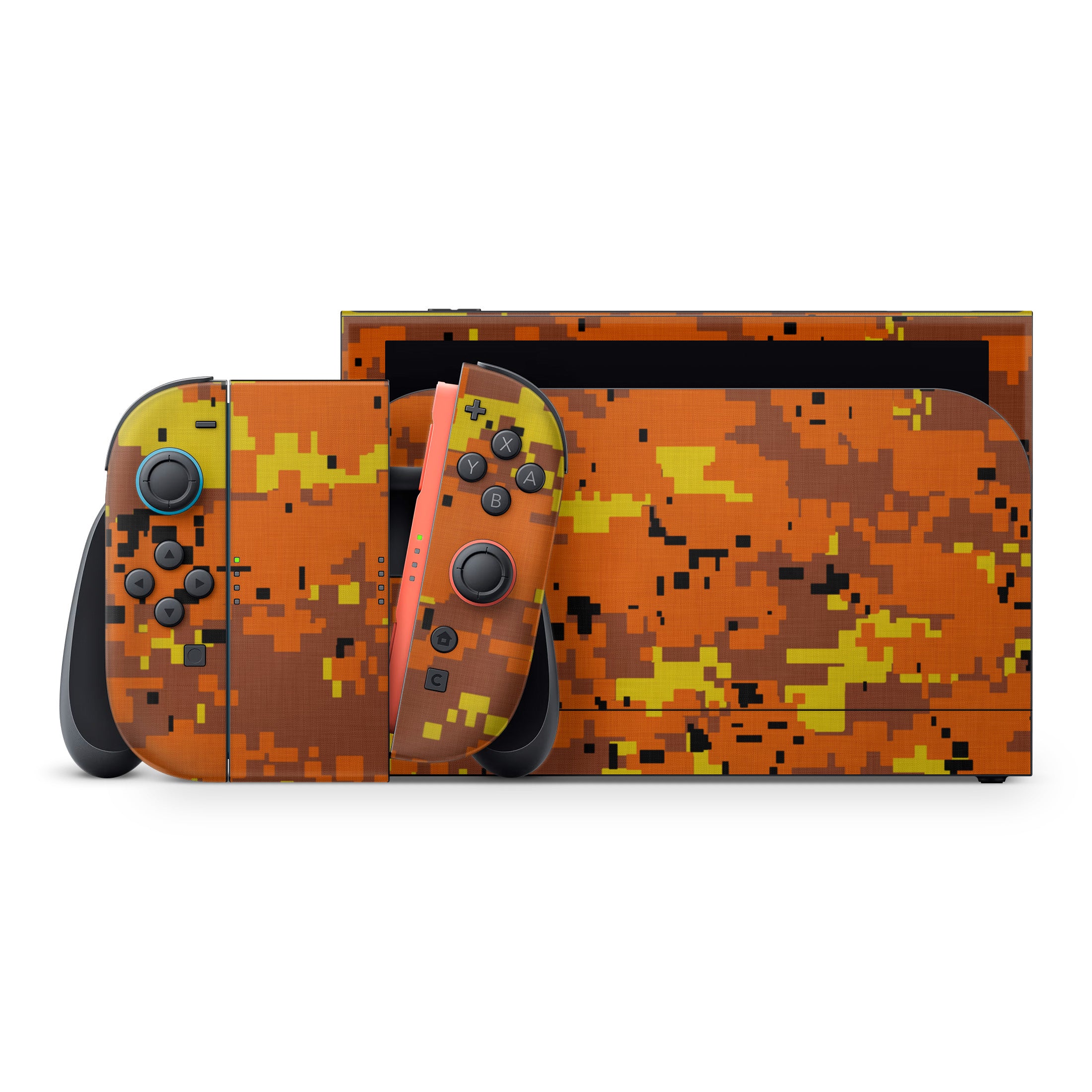 Digital Orange Camo - Nintendo Switch 2 Skin