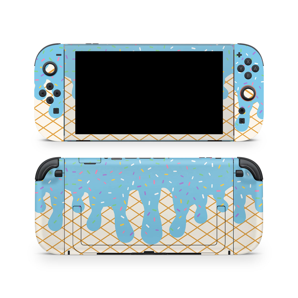 Cotton Candy Ice Cream Drip - Nintendo Switch 2 Skin
