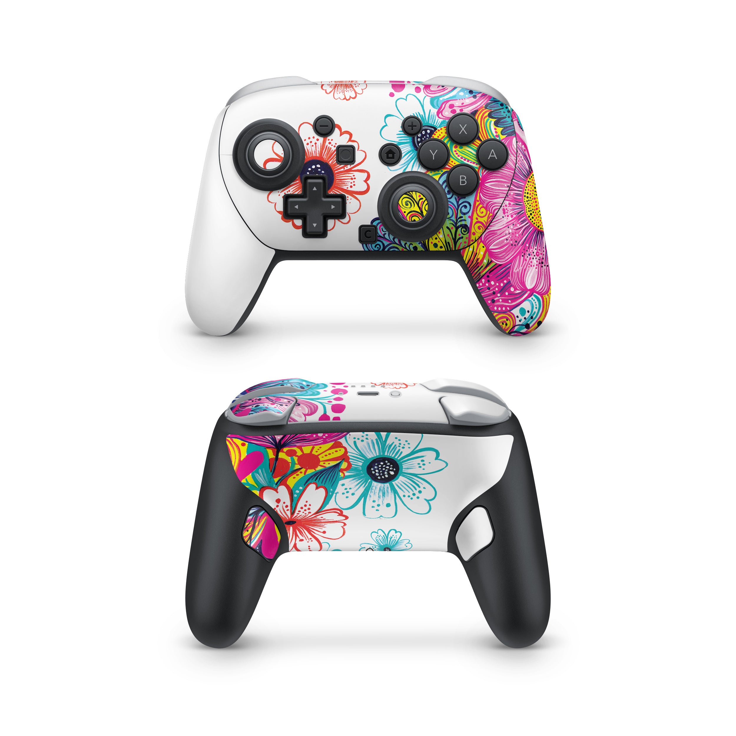 Intense Flowers - Nintendo Switch 2 Pro Controller Skin