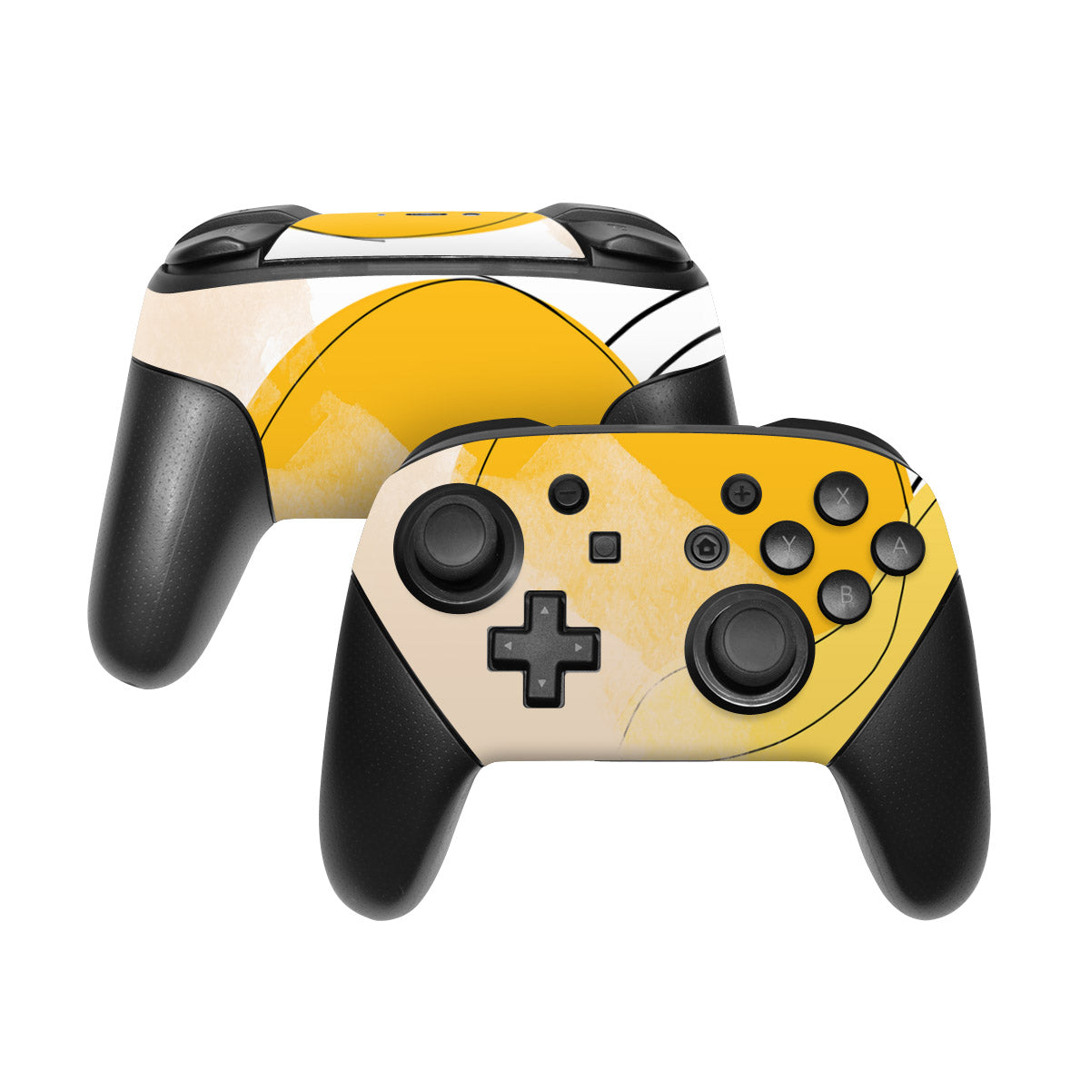 Abstract Yellow - Nintendo Switch Pro Controller Skin