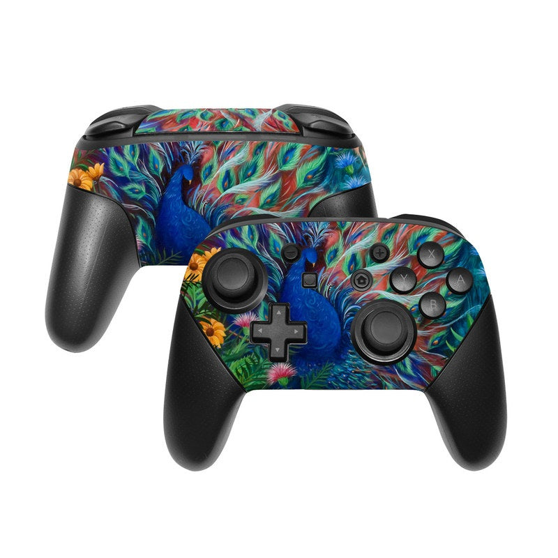 Coral Peacock - Nintendo Switch Pro Controller Skin