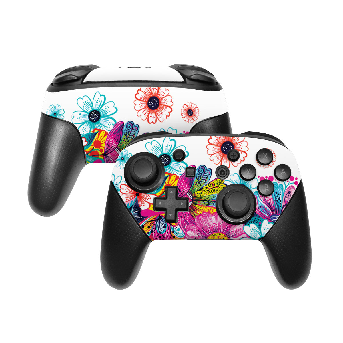 Intense Flowers - Nintendo Switch Pro Controller Skin