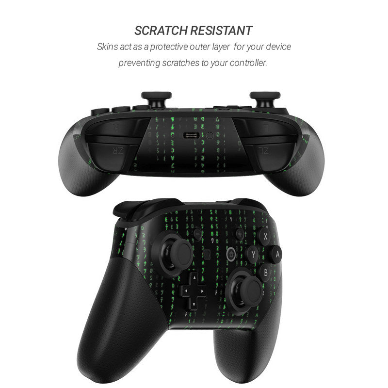 Matrix Style Code - Nintendo Switch Pro Controller Skin