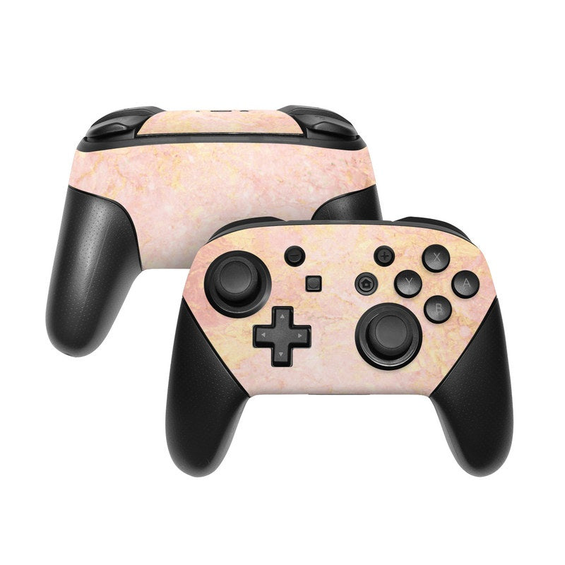 Rose Gold Marble - Nintendo Switch Pro Controller Skin
