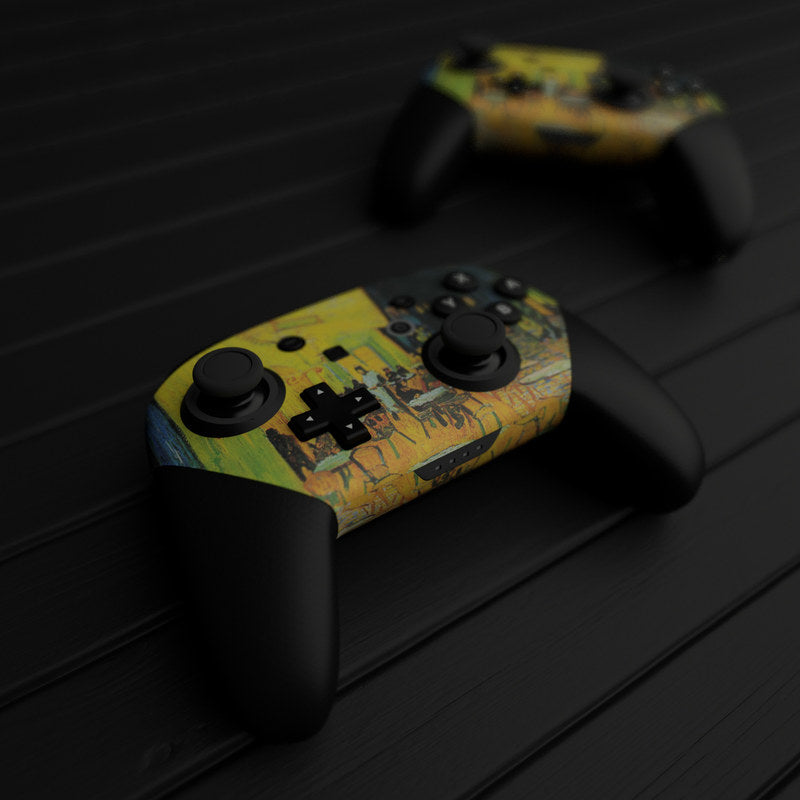 Cafe Terrace At Night - Nintendo Switch Pro Controller Skin