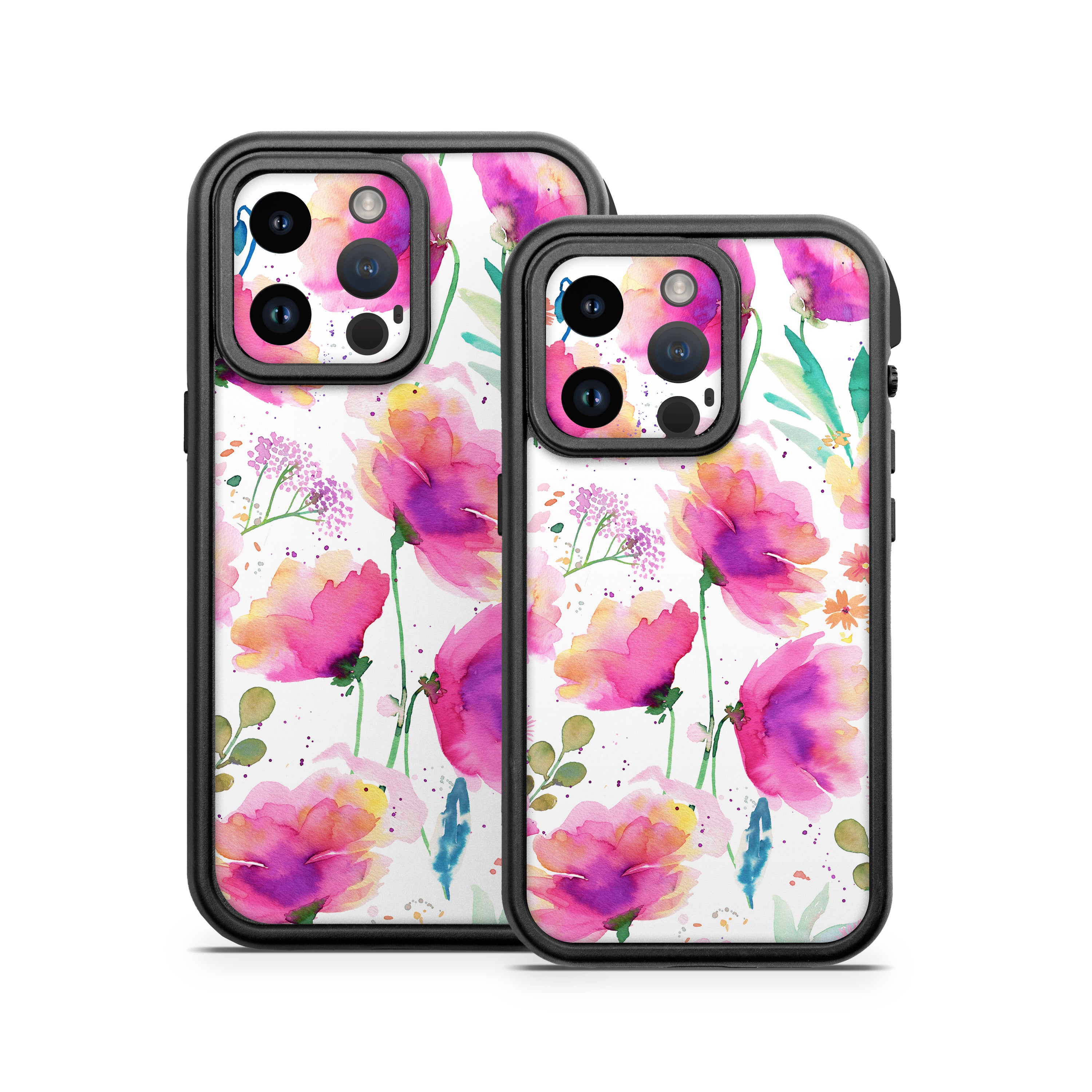 Abstract Pink Poppies - Otterbox Fre iPhone 14 Case Skin