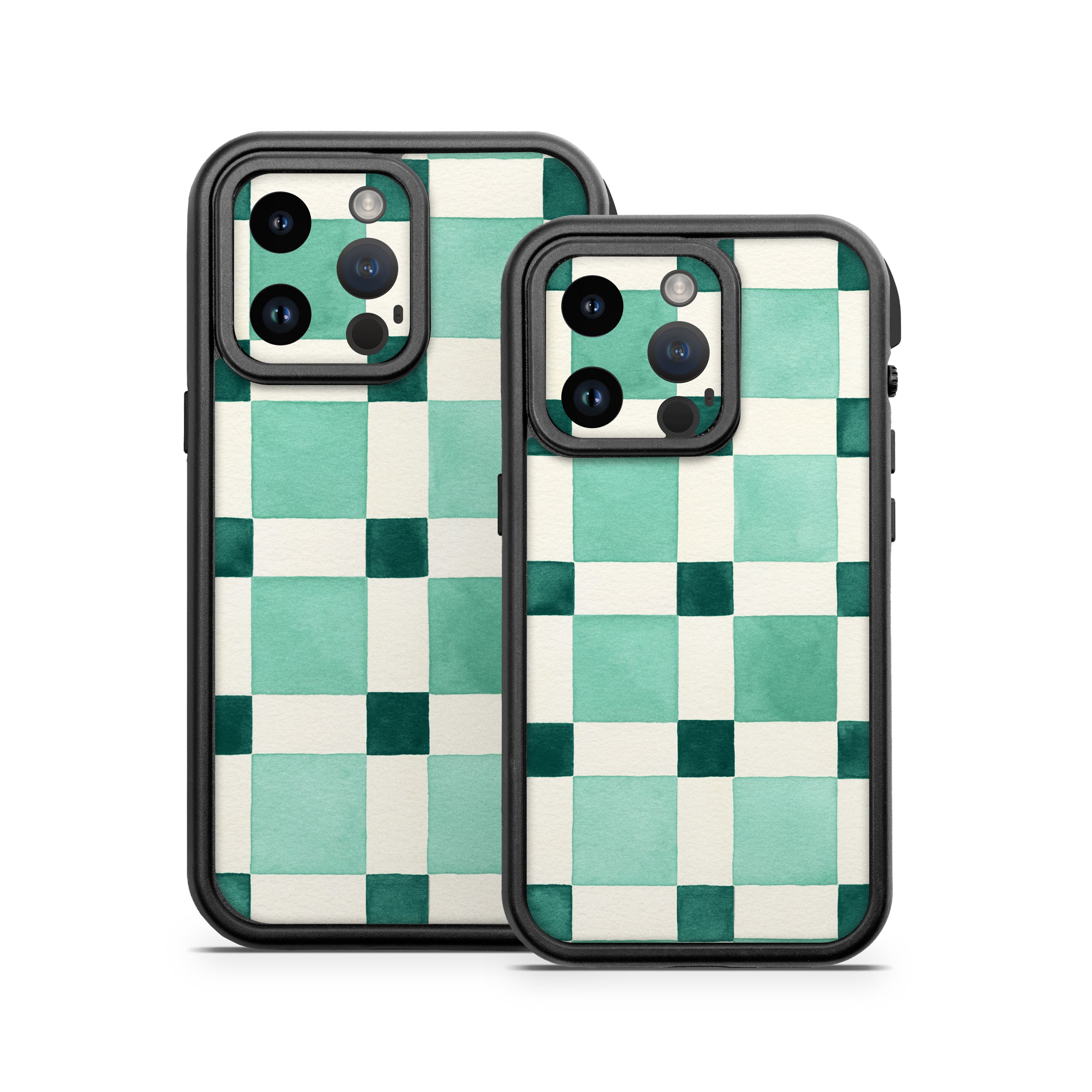 Checker Mosaic Green - Otterbox Fre iPhone 14 Case Skin