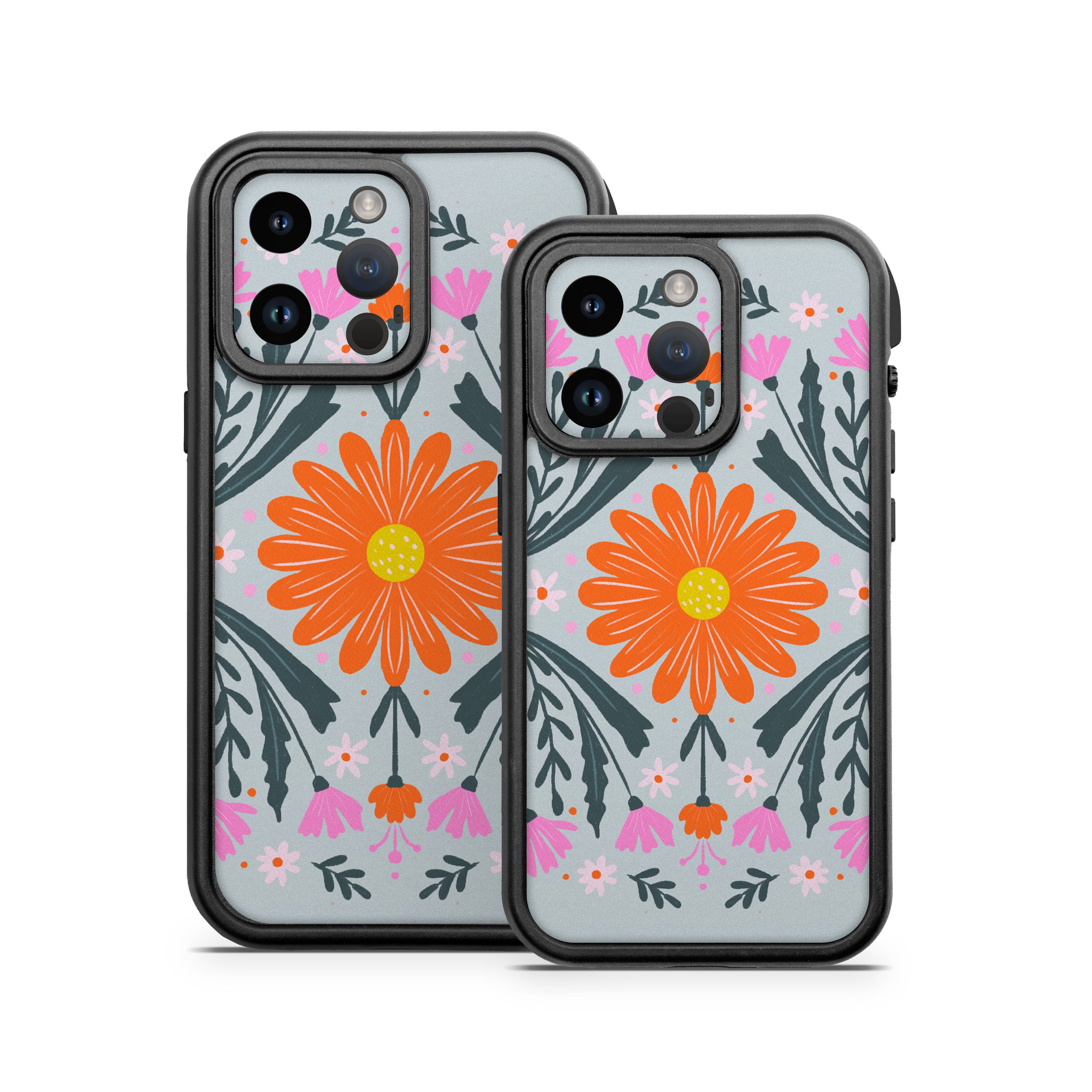 Pink and Orange Flowers - Otterbox Fre iPhone 14 Case Skin