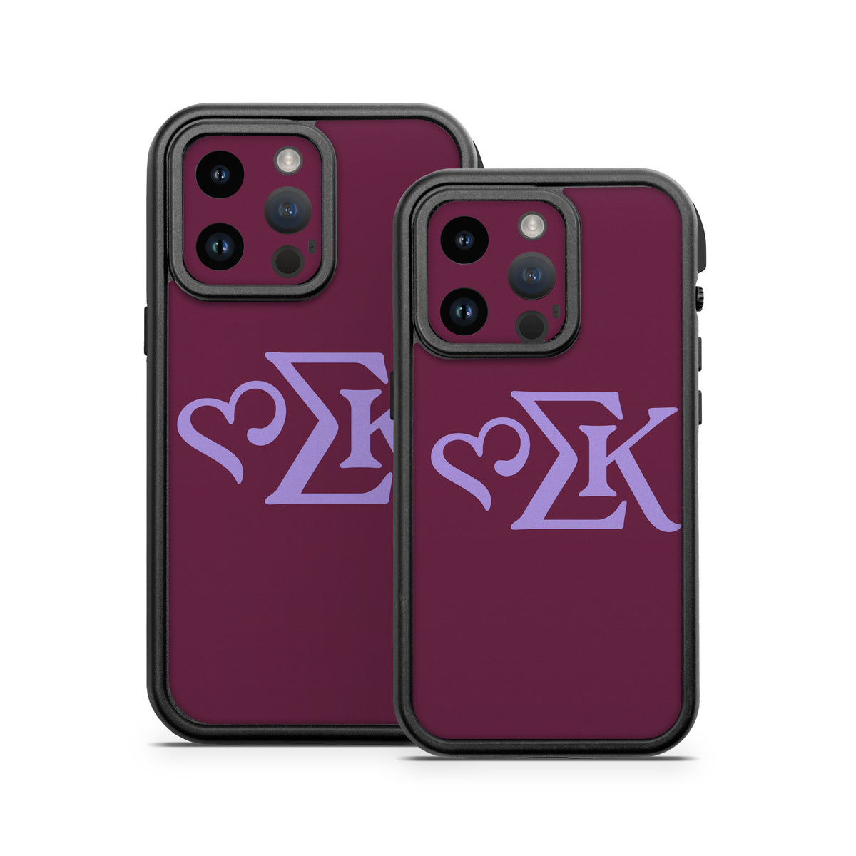 Sigma Kappa Greek Letters Legacy Lavender on Mary Maroon - Otterbox Fre iPhone 14 Case Skin