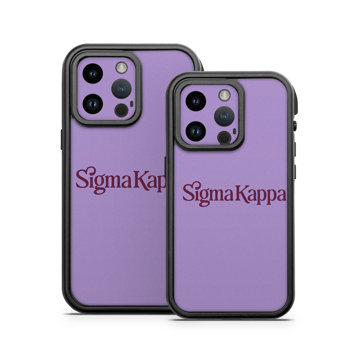 Sigma Kappa Primary Logo Mary Maroon on Legacy Lavender - Otterbox Fre iPhone 14 Case Skin