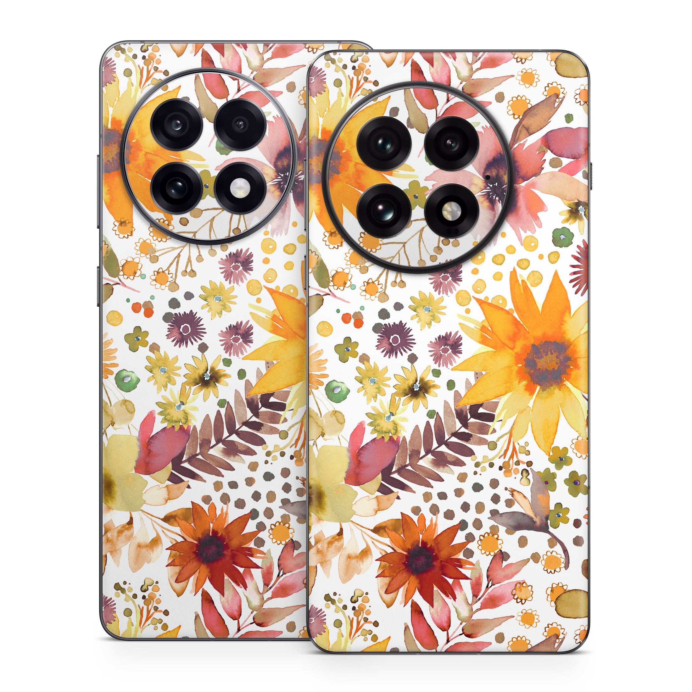 Summer Watercolor Sunflowers - OnePlus 13 Skin
