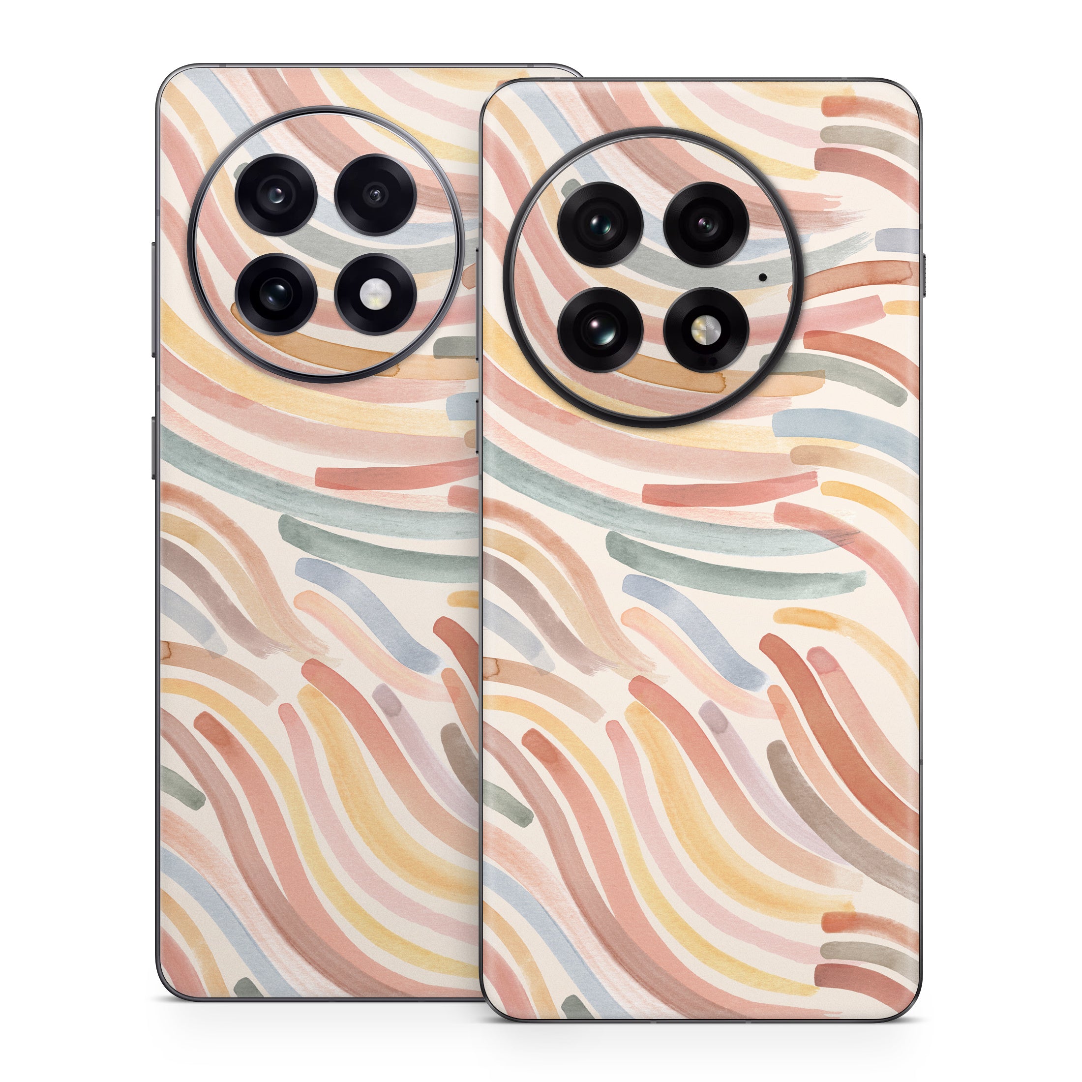 Terracotta Brushstroke Waves - OnePlus 13 Skin
