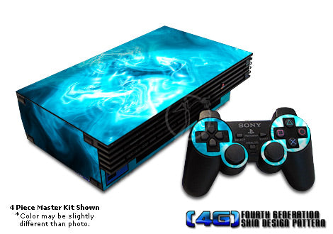 Blue Quantum Waves - Sony PS2 Skin