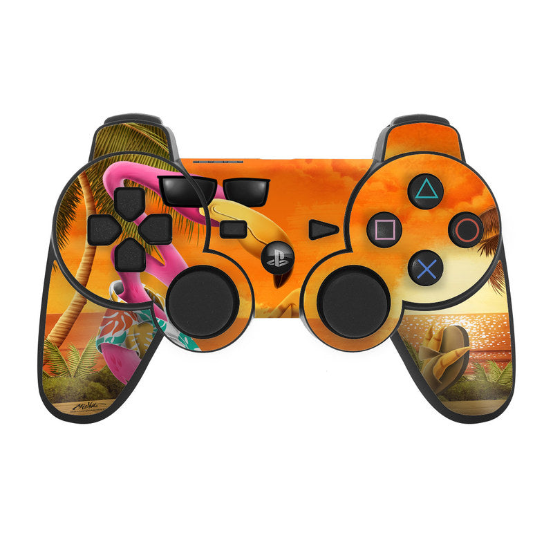 Sunset Flamingo - Sony PS3 Controller Skin