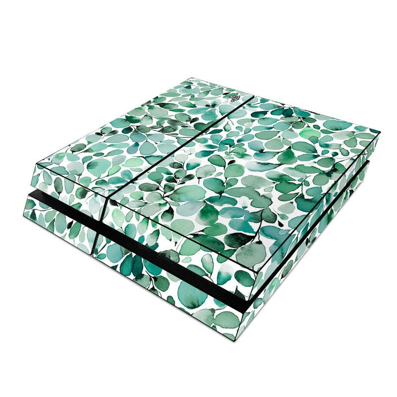 Watercolor Eucalyptus Leaves - Sony PS4 Skin