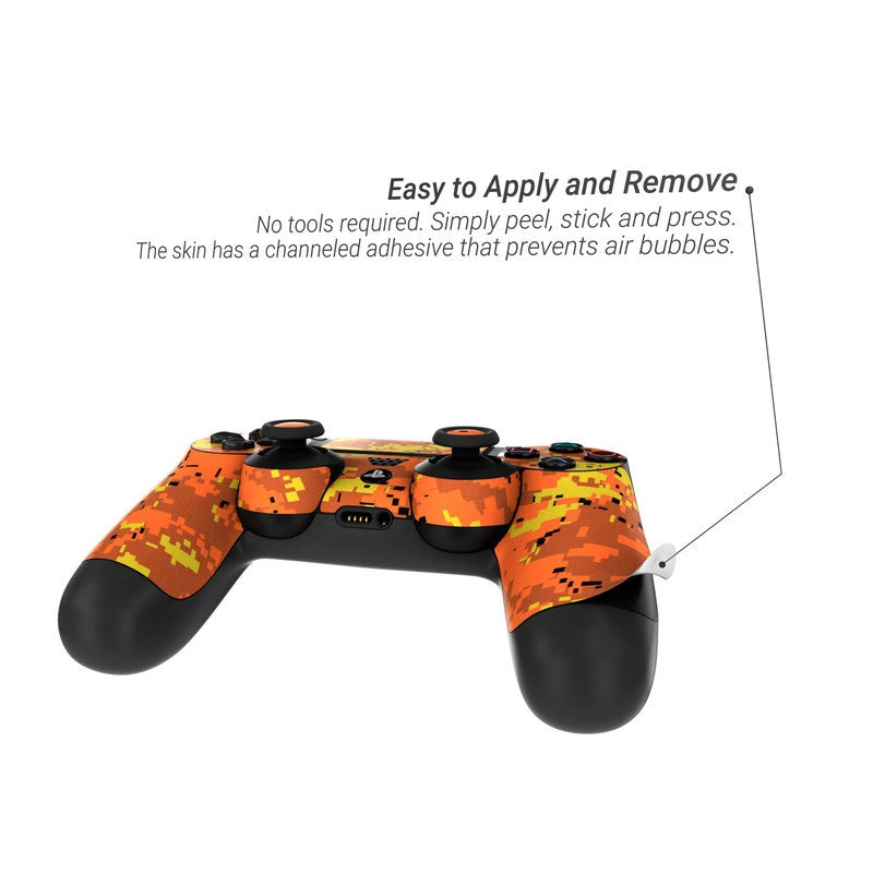 Digital Orange Camo - Sony PS4 Controller Skin