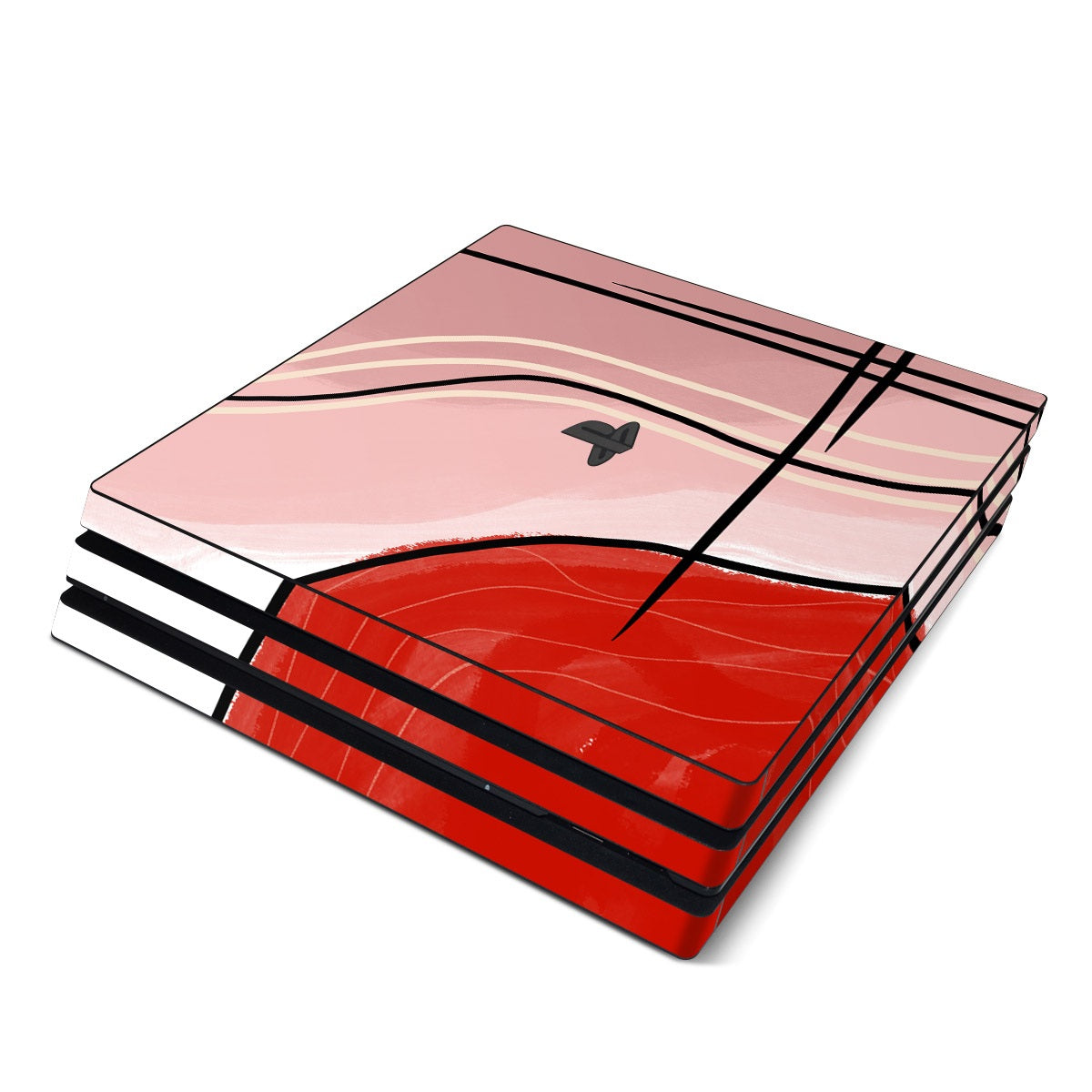 Abstract Red - Sony PS4 Pro Skin