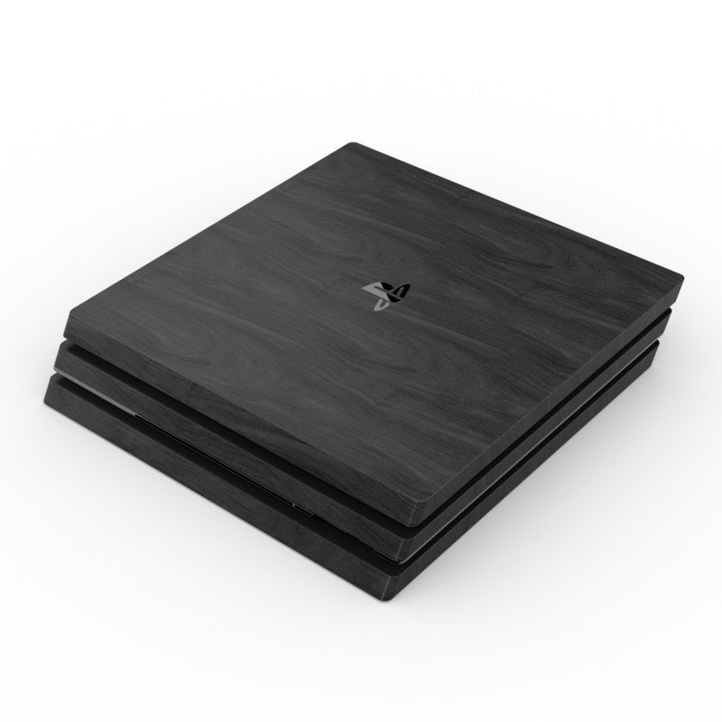 Black Woodgrain - Sony PS4 Pro Skin
