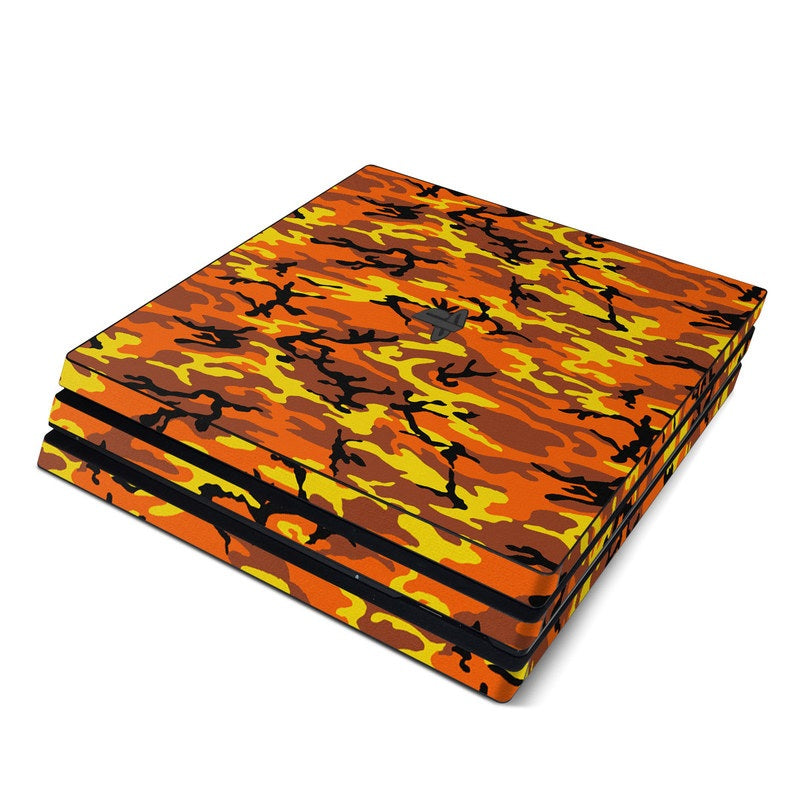 Orange Camo - Sony PS4 Pro Skin