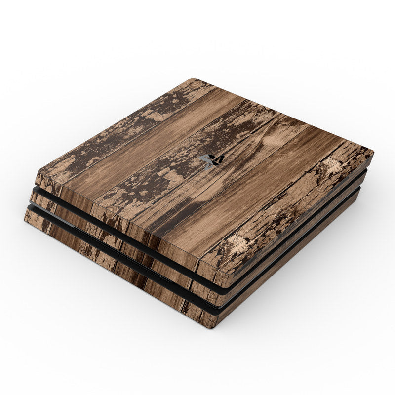 Weathered Wood - Sony PS4 Pro Skin