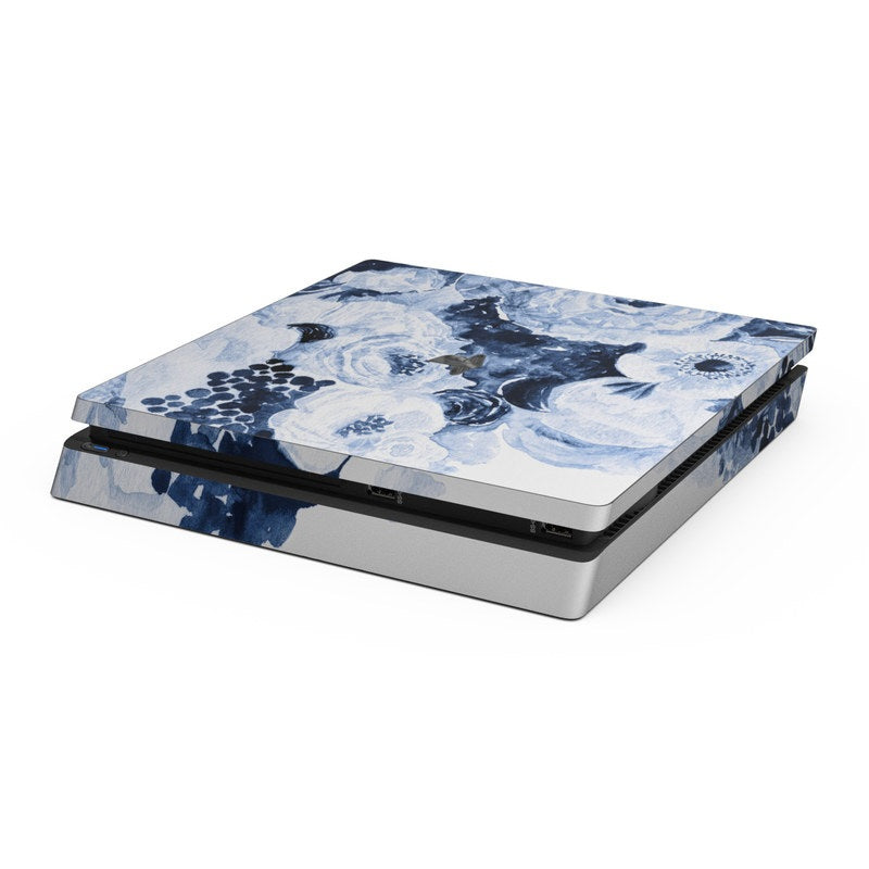 Blue Blooms - Sony PS4 Slim Skin