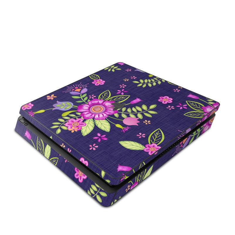 Folk Floral - Sony PS4 Slim Skin