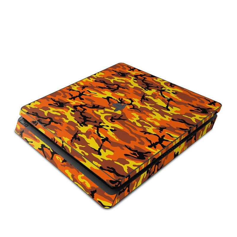 Orange Camo - Sony PS4 Slim Skin