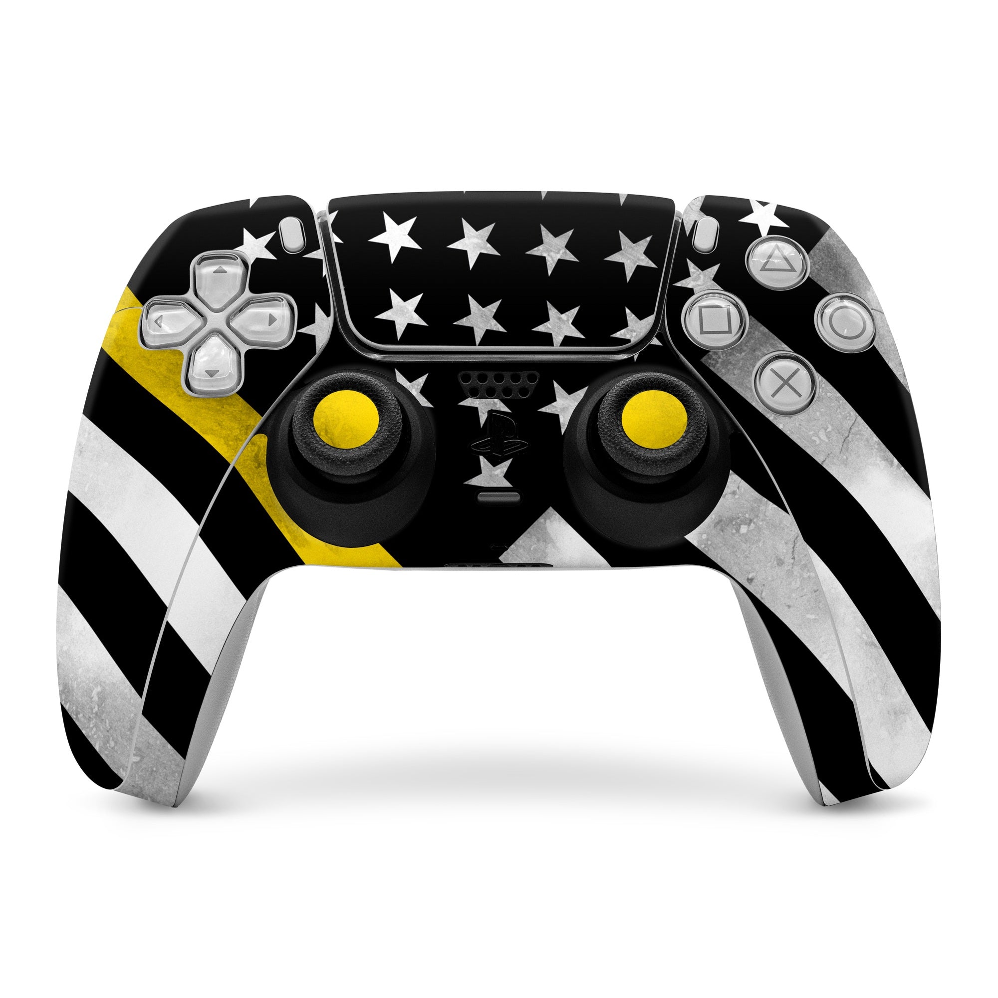 Thin Yellow Line Hero - Sony PS5 Controller Skin