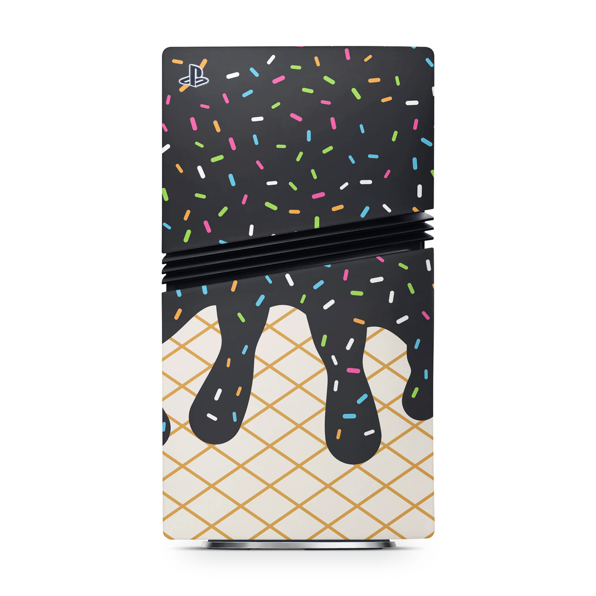 Black Ice Cream Drip - Sony PS5 Pro Skin