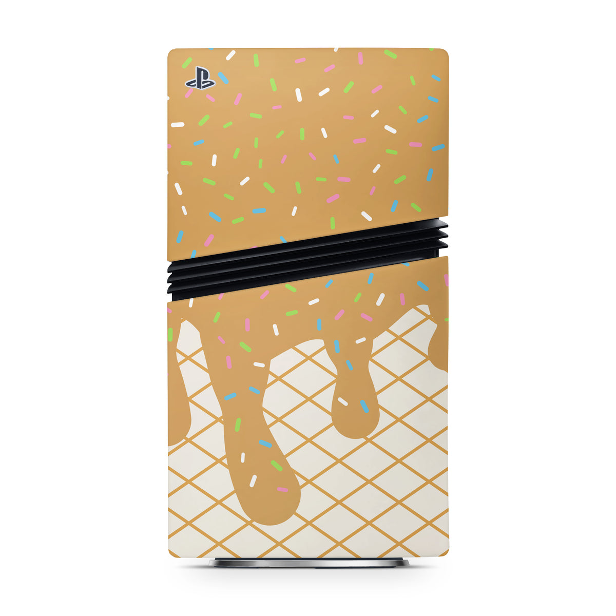 Caramel Ice Cream Drip - Sony PS5 Pro Skin
