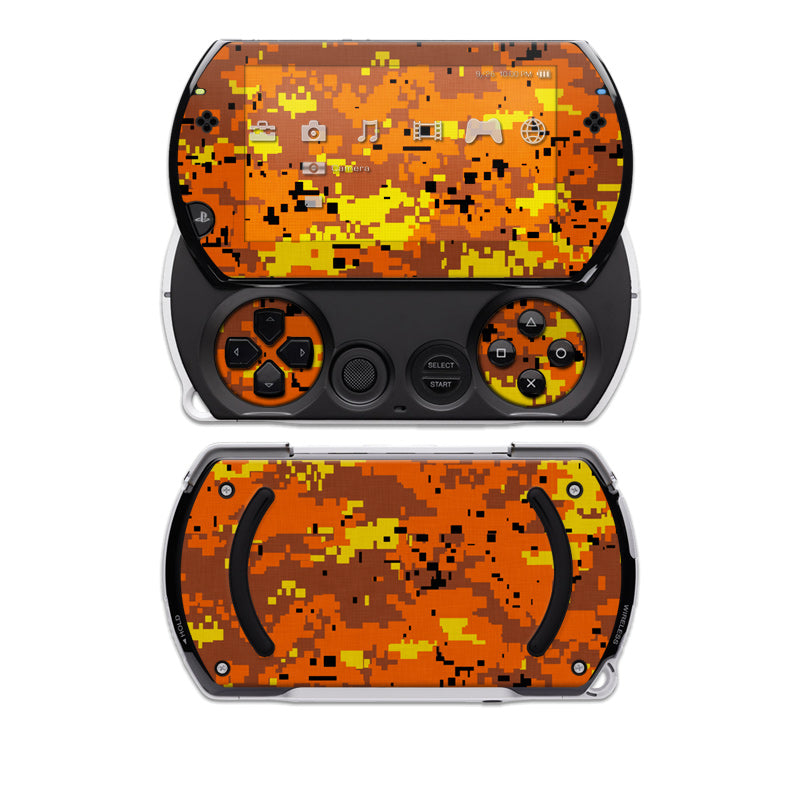 Digital Orange Camo - Sony PSP Go Skin