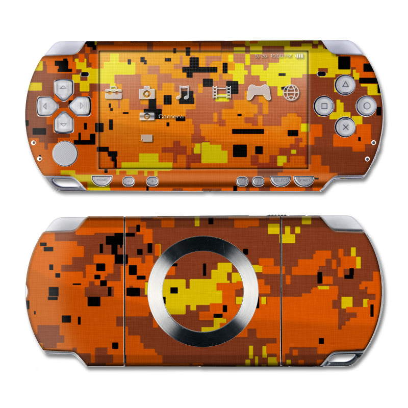 Digital Orange Camo - Sony PSP Slim Skin