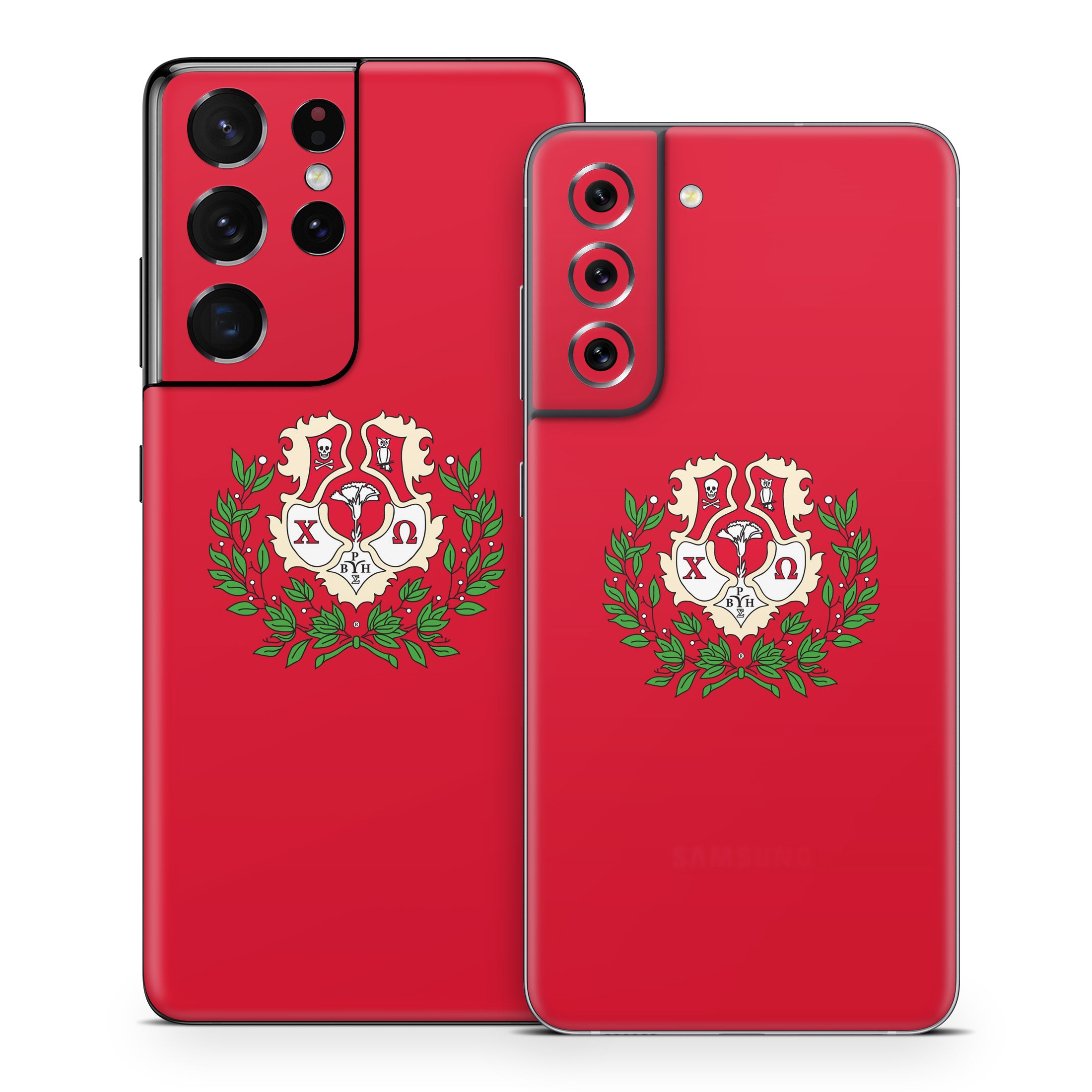 Chi Omega Crest Cardinal - Samsung Galaxy S21 Skin