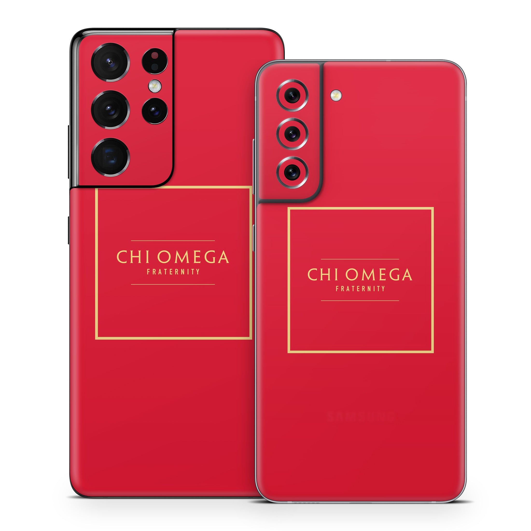 Chi Omega Fraternity Cardinal with Border - Samsung Galaxy S21 Skin
