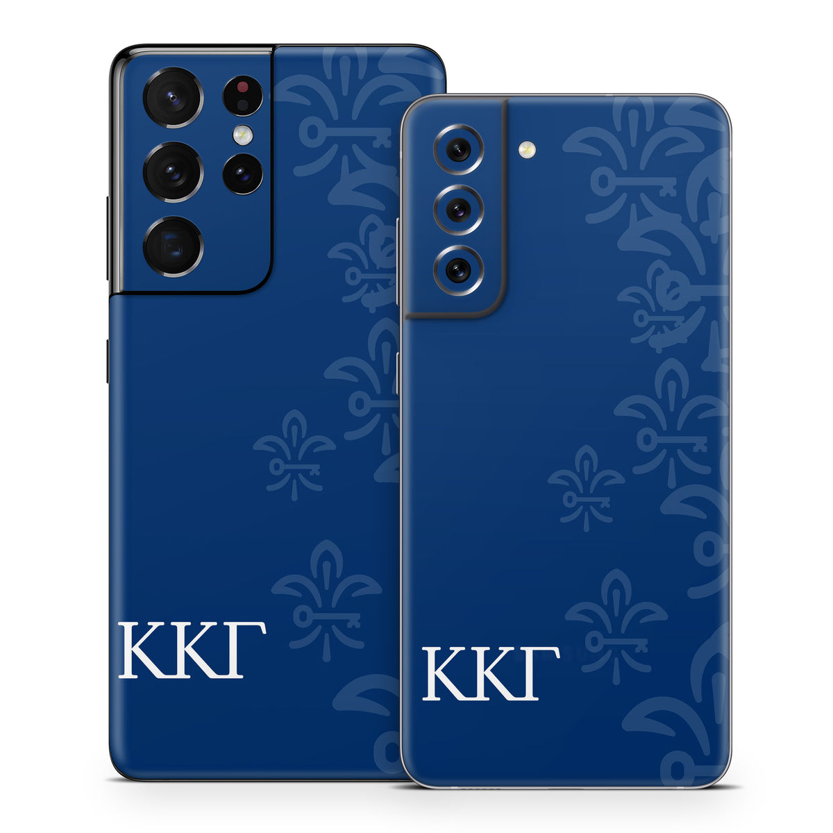 Kappa Kappa Gamma Letters and Fleur De Key Gamma Blue - Samsung Galaxy S21 Skin